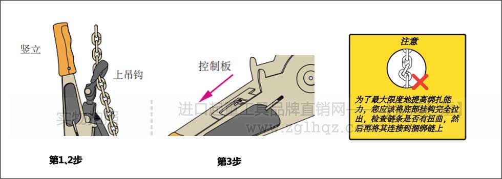 鏈條捆綁拉緊器如何拉緊？